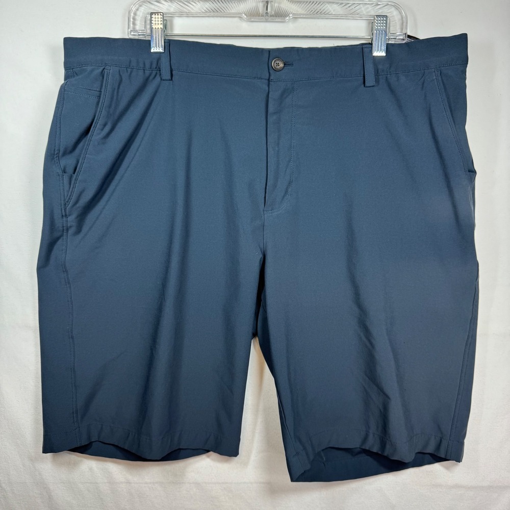 Greg Norman ML75 Microlux Golf Shorts Navy Blue PlayDry Stretch Flat Front Sz 42